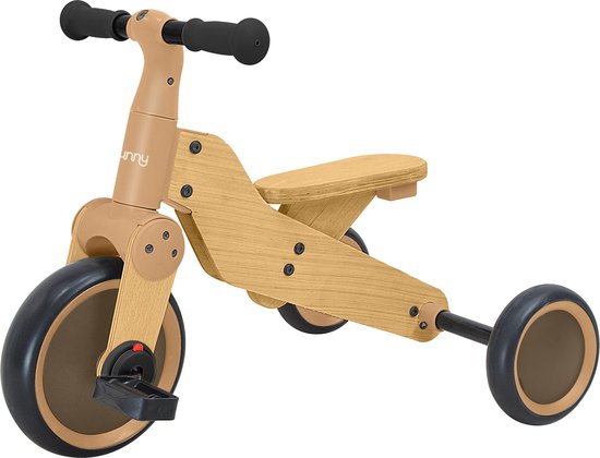 Sunny Walker 2-en-1 1000 - Vélo d'équilibre en bois - À partir de 2 ans - Walker Trike - Selle réglable - FSC Mix