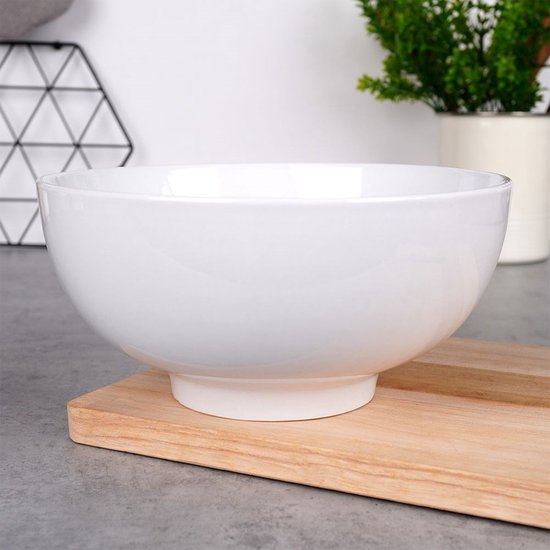 Plat en porcelaine blanche 20 cm, 1,6 l - Coupe à fruits - Plat de service - Petit plat