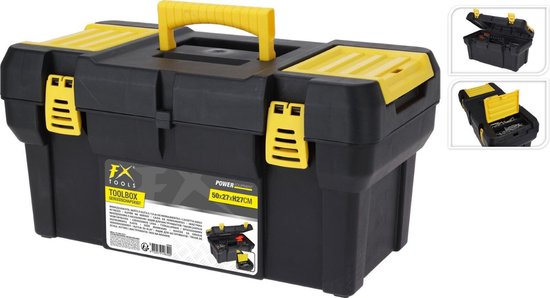 Coffre à outils FX Tools 50 x 27 x 27 cm Noir/Jaune