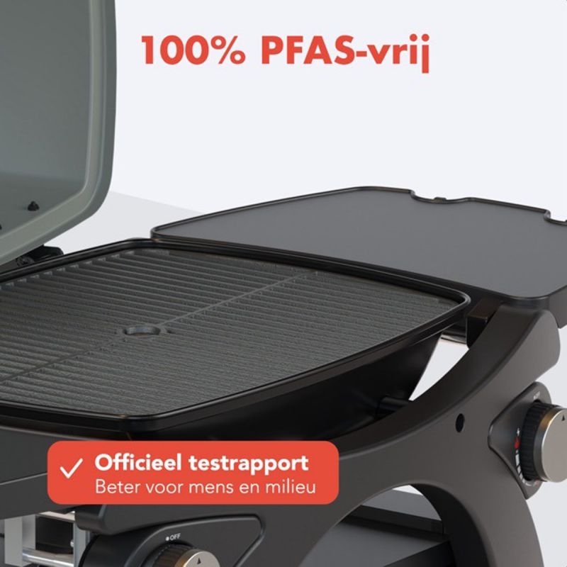 Barbecue à gaz KitchenBrothers – 2 zones de cuisson – Grilles en fonte – Jusqu'à 350 °C