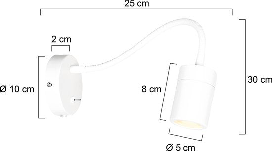 Mexlite applique Upround - blanc - métal - 3390W