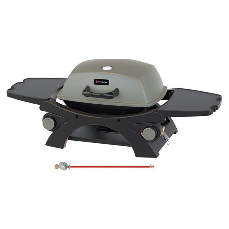 Barbecue à gaz KitchenBrothers – 2 zones de cuisson – Grilles en fonte – Jusqu'à 350 °C