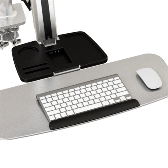 Poste de travail assis-debout - support de moniteur avec clavier - poste de travail