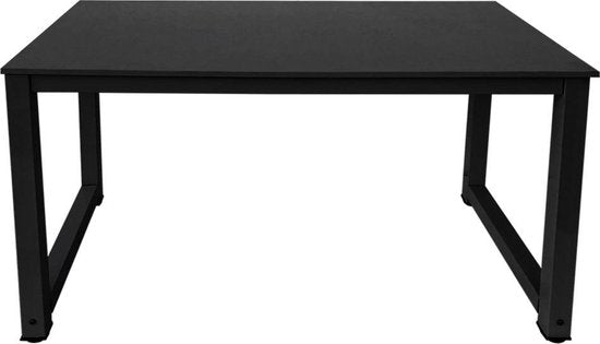 Bureau table informatique - table de cuisine - métal bois - 120 cm x 60 cm - noir