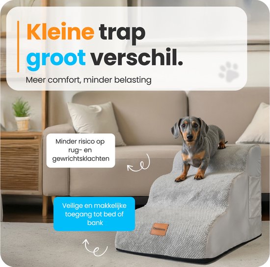 Pawesome - Marchepieds pour chiens - Marchepieds pour chiens - 3 marches - 40 x 60 x 40 - très solide et confortable - matériau 30D