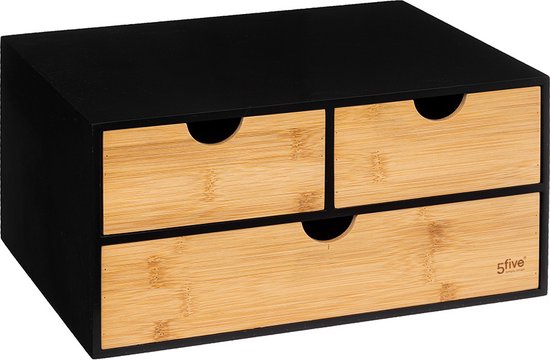 Bloc à tiroirs 5Five pour le bureau - 3 tiroirs - 25 x 31 x 24 cm - bois