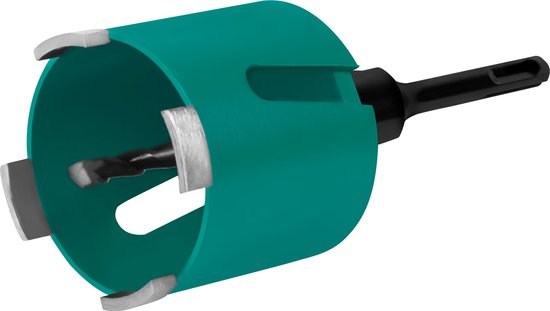 VONROC Foret diamanté SDS-Plus - 82mm - Universel - Incluant foret diamanté, foret central, goupille d'extrusion et adaptateur SDS-plus