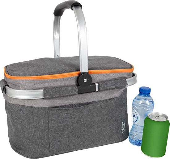 Bo-Camp - Sac isotherme - Panier isotherme - Gris - Polyester - 20 litres