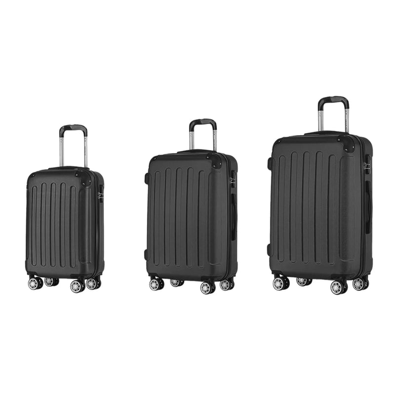Ensemble de valises ABS Ochama - 3 pièces - noir - 20, 24 et 28 pouces