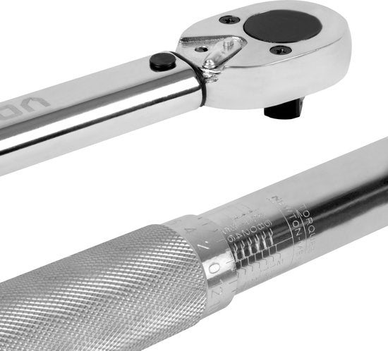 VONROC Clé dynamométrique ¼" - 265mm - 5-25Nm - Jeu d'embouts de 12 pièces (8 x Inbus, 4 x Torx) et rallonge de 100mm inclus - dans une mallette de rangement solide