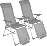 TecTake - Jeu de 2 chaises de jardin pliantes