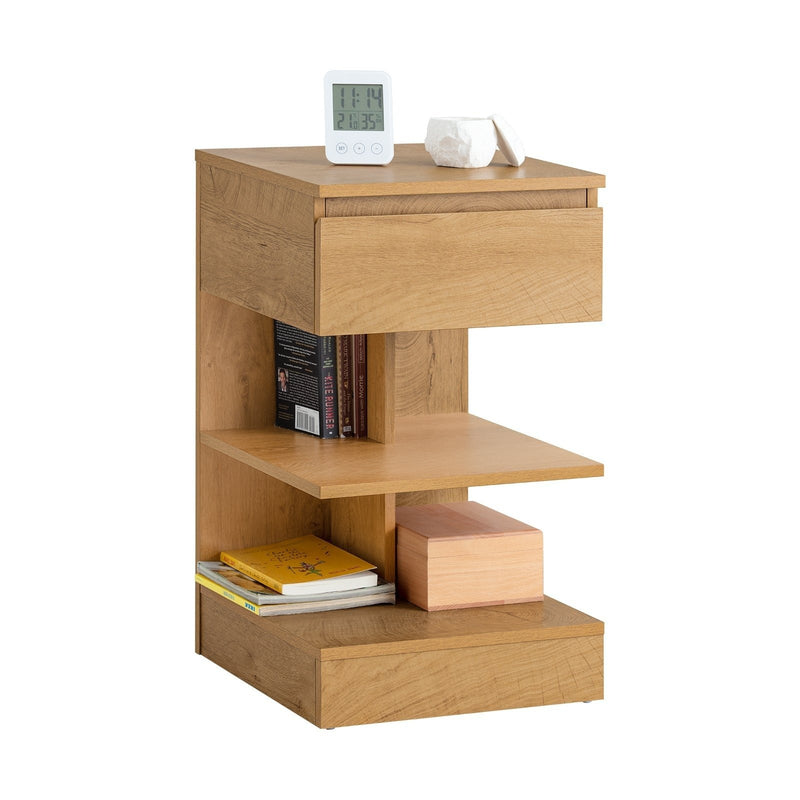 SoBuy Sideboard - Table basse avec 1 tiroir coulissant - Max. 45KG - 39 x 65 x 39 cm - Couleur bois