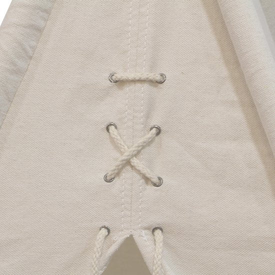 Sunny Alba Tente Tipi Crème/Blanc pour enfants - Tente de jeu Wigwam avec fenêtres en coton - Tente Tipi enfants avec Coussin Tapis - 120x120x160cm - Bâtons en bois FSC