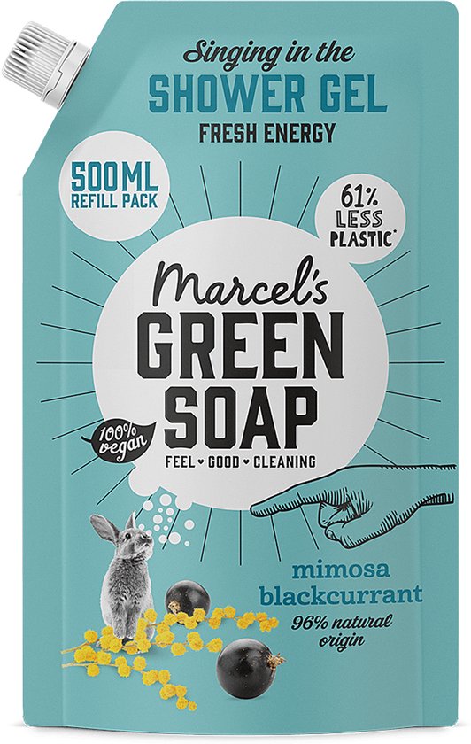 Recharge de gel douche Marcel's Green Soap Mimosa & Cassis 500 ml