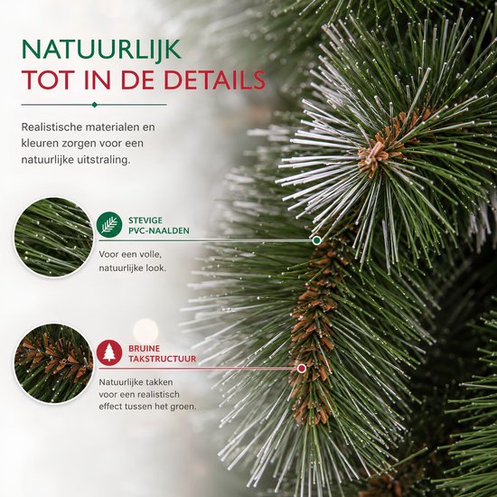 Sapin de Noël Triumph Tree Pittsburgh - Branches recouvertes de givre blanc et au volume généreux - Décoration de Noël d'intérieur - Sapin artificiel avec 940 branches et une structure robuste - 230 x 122 cm - Vert
