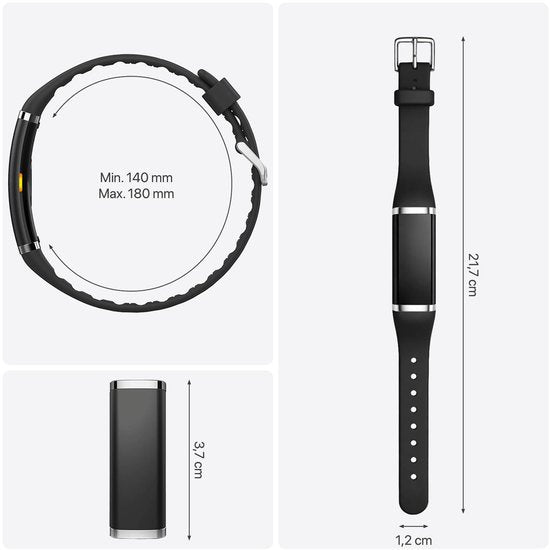 Tracker d'activité - Étanche IP68 - Mesure de la fréquence cardiaque, de la SpO₂ et du sommeil - Podomètre - Aluminium anodisé - Application BREND - Rose - BREND BR-2249