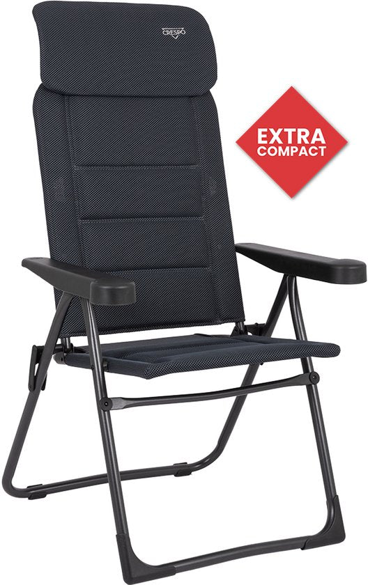 Crespo - Chaise pliante - AP/213 - Air-Deluxe - Extra compacte - Gris - Modèle 2025