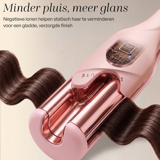 Fer à friser Sansbeauté® Wave 32 mm - Fer à gaufrer - Fer à boucler en céramique pour des ondulations de plage - Ondulations de sirène - Fer à boucler pour ondulations de sirène - Cheveux ondulés - Fers à boucler - The Waver - Appareil de coiffure - Crimp