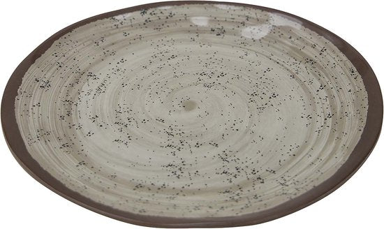 Bo-Camp - Assiette plate - Halo - 4 pièces - Mélamine - Beige
