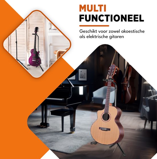Finesse Guitar Stand - Universal - Acoustic & Electric - Black