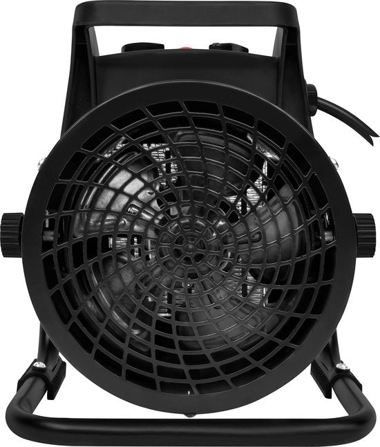 VONROC Chauffage électrique - Jet heater - ventilateur - céramique - 3 réglages : 1000W/2000W/ventilateur - pour des pièces jusqu'à 20m2 - gris
