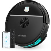 Aspirateur robot Bloomfold Sweep avec fonction de lavage – Aspirateur robot intelligent, 3 500 Pa, 130 min, application et Google Home – Ultra-fin (7,3 cm) – Adapté aux poils d'animaux