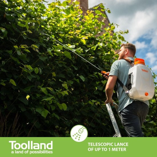 Arroseur dorsal Toolland avec batterie rechargeable - 12 L