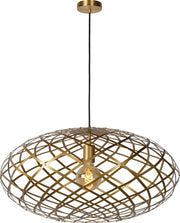 Lucide WOLFRAM - Suspension - Ø 65 cm - 1xE27 - Or mat / Laiton