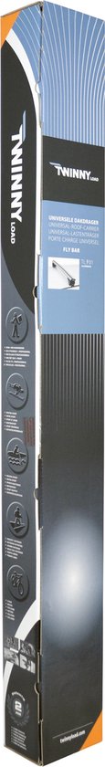 Kit de barres de toit Twinny Load F01 – Barres de toit Flybar en aluminium – Pour les voitures équipées de barres de toit ouvertes ou fermées – Verrouillables – Homologuées TÜV-GS – 124 cm – Capacité de charge maximale : 100 kg
