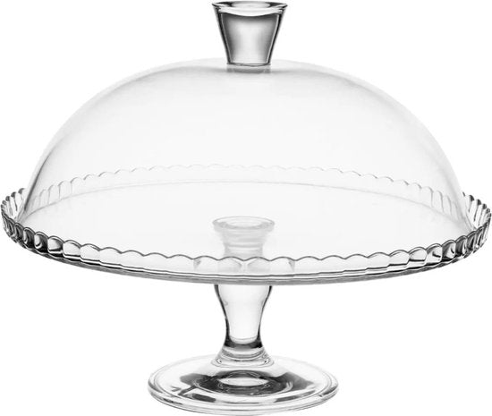 Plateau Pasabahce - Avec cloche - Verre - 32,2 cm