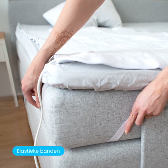 Couverture électrique Auronic XL - 190x90cm - 1 personne - 2 zones de chaleur - Couverture chauffante - Blanc