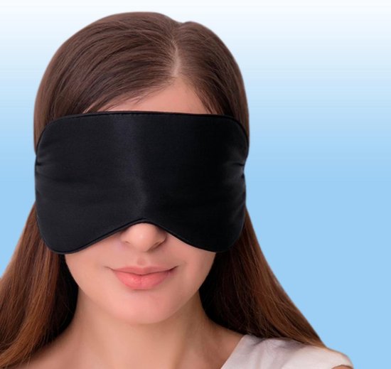 Masque de sommeil en soie Northwall Premium avec bouchons d'oreille - Masque occultant à 100 % - Réglable - Noir