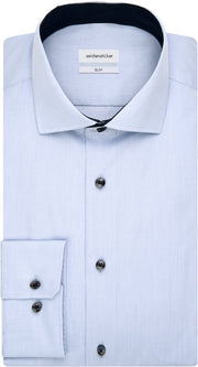 Chemise cintrée 'seidensticker', popeline, bleue