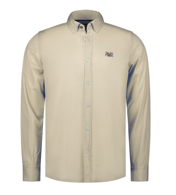 NZA Kingsley Shirt Men - taille XL - Crème - 97% coton