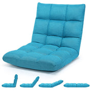 Chaise de sol Coast avec chaise longue arrière en corail 105 x 56 x 15 cm turquoise