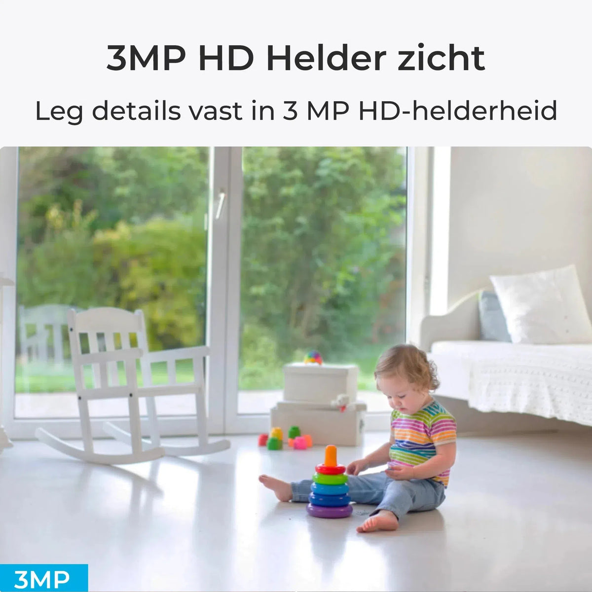 Caméra Wi-Fi d'intérieur Reolink E321 avec fonction panoramique et inclinaison - 3 MP - blanche
