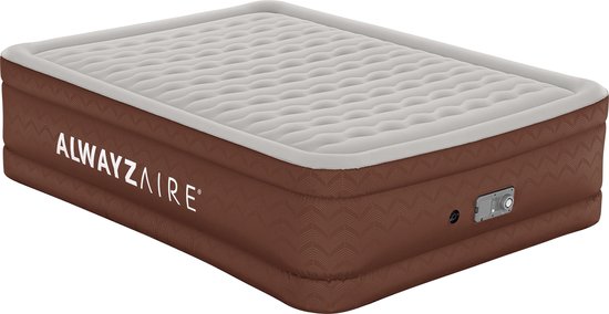 Matelas gonflable AlwayzAire Fortech Queen avec pompe double Comfort Choice+ intégrée, 2,03 m x 1,52 m x 51 cm