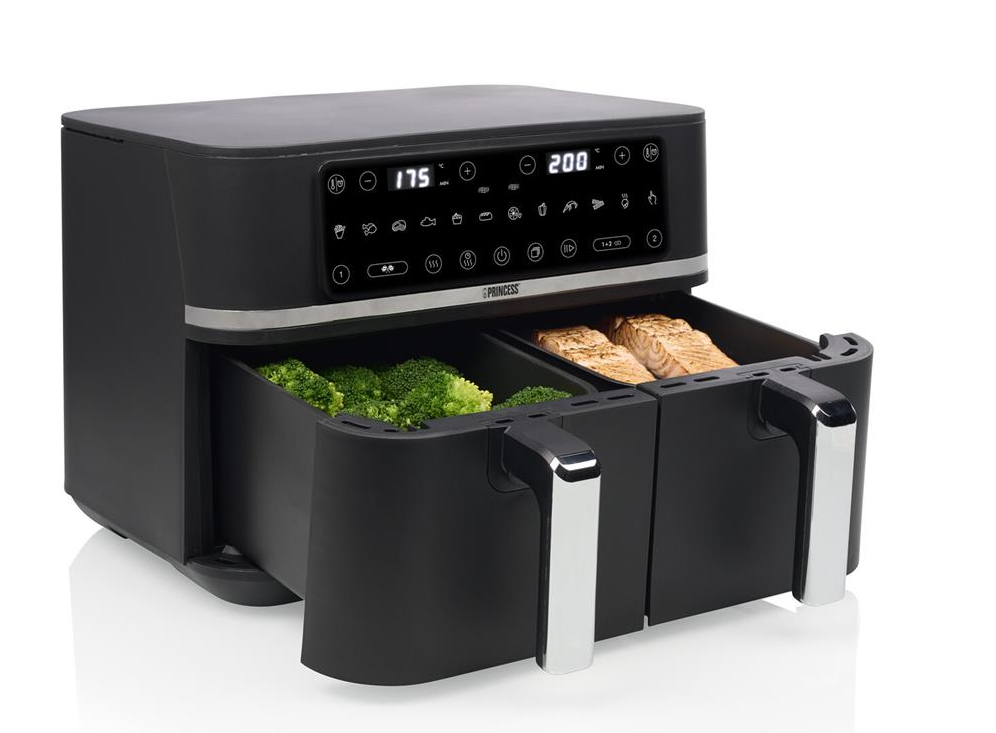 Friteuse Princess 183050 Airfryer à double panier - Noir - 36,1 x 29 x 40 cm
