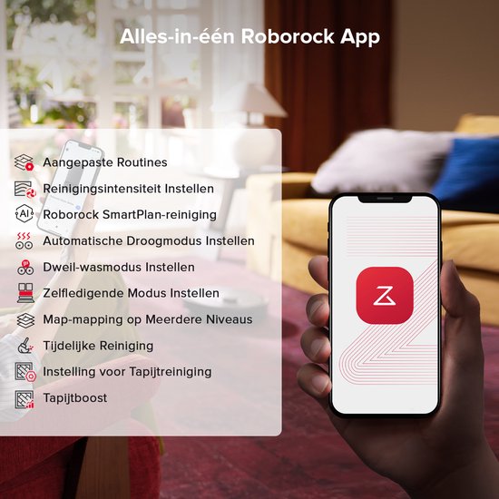Roborock Qrevo S5V - Robot aspirateur avec station d'accueil - Puissance d'aspiration de 12 000 Pa - FlexiArm - Fonction de lavage - Évitement réactif des obstacles - Double fonction anti-enchevêtrement - Séchage à l'air chaud - Évitement des obstacles et