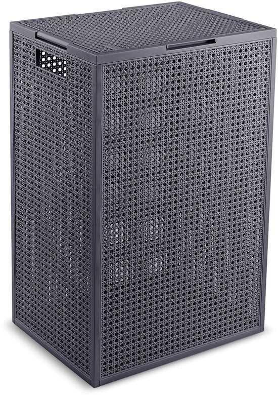 Panier à linge Curver Kaya avec couvercle - 60 L - 38 x 29 x 58,5 cm - Anthracite