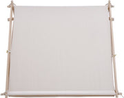 Sunny Sienna Tente de jeu avec drapeaux et tapis de sol crème - Tente Tipi Wigwam pour enfants avec pendule et sac de rangement - Arceaux en bois FSC - 120x100x105cm