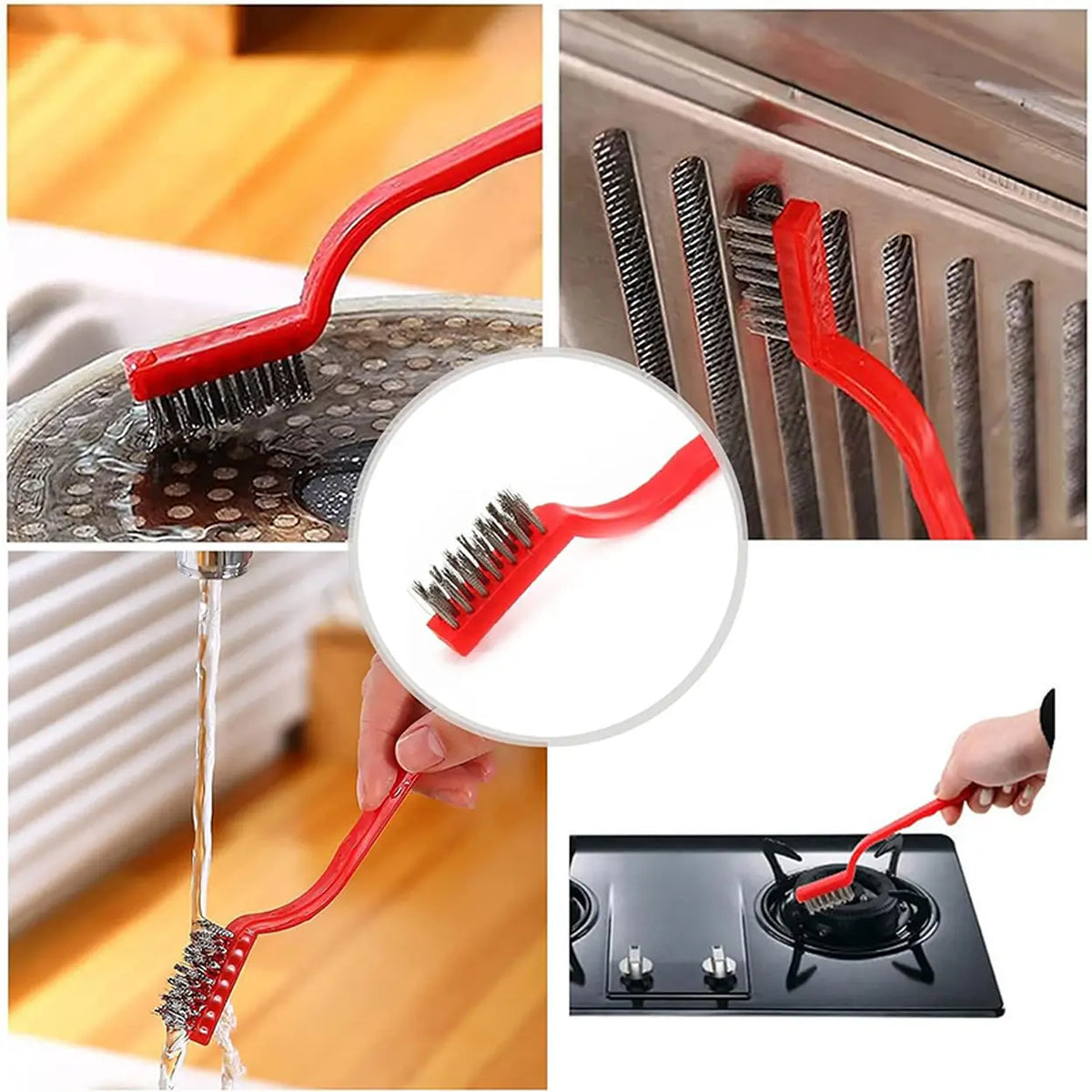 Ensemble de brosses en acier JORDAN&JUDY - 6 pièces - multicolores - cuisine
