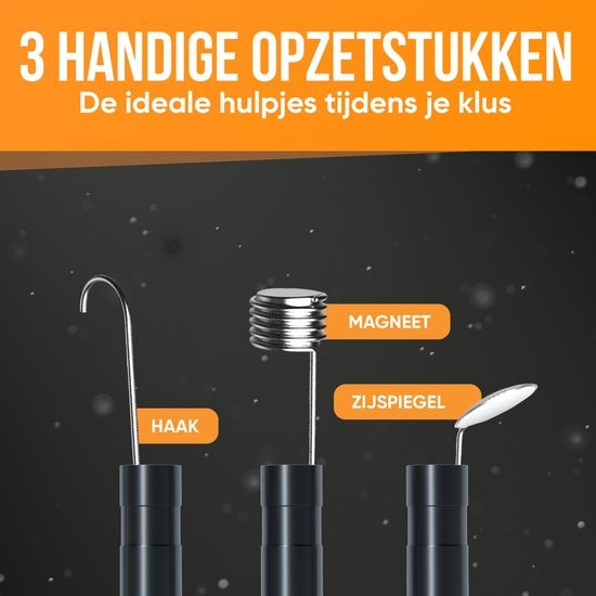 Strex Caméra d'inspection avec écran 5M - 1080P HD - écran LCD 4,3 pouces - étanchéité IP67 - éclairage LED - endoscope - caméra d'inspection - microSD 32gb inclus