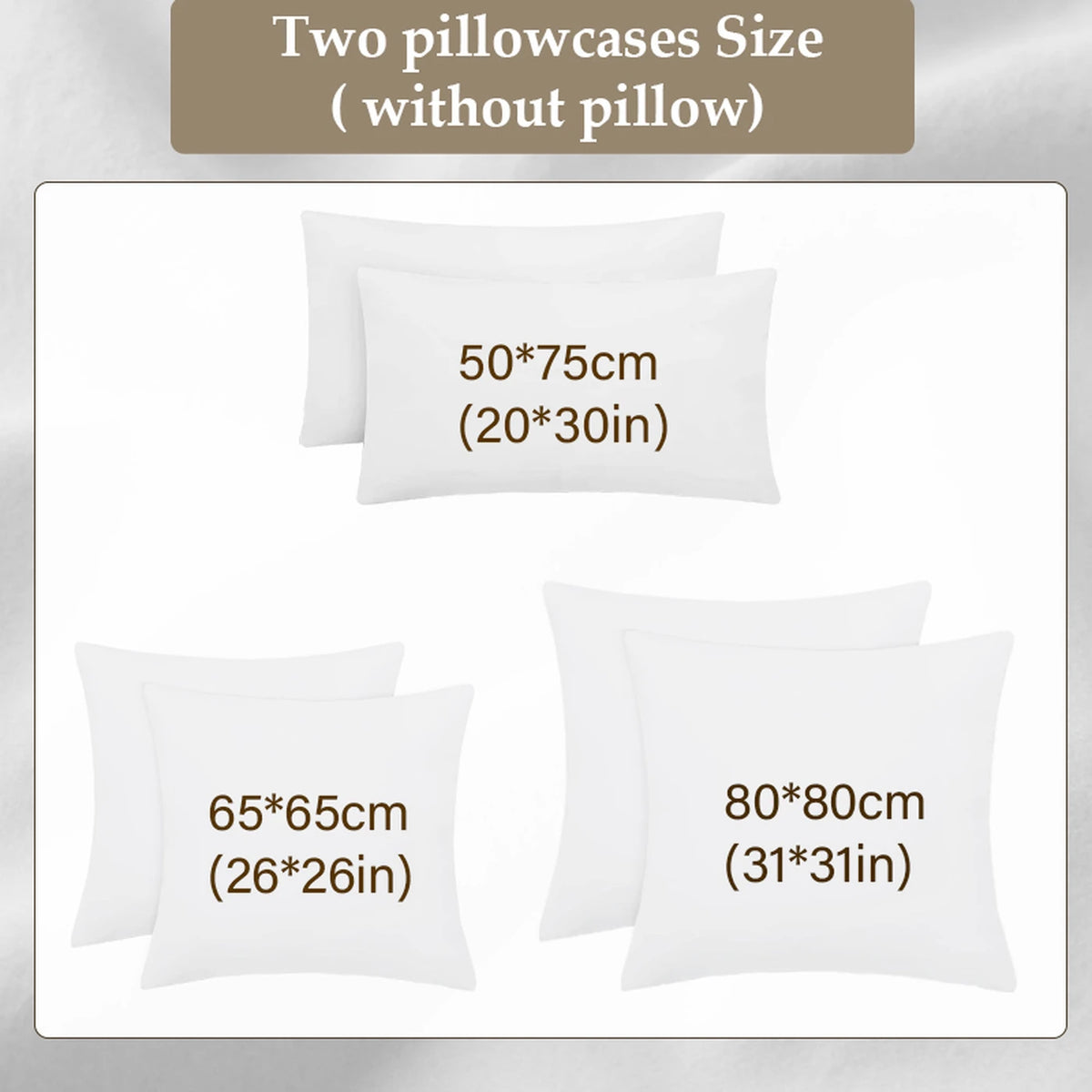 XLLX Basics Taies d'oreiller 65 x 65 cm - Lot de 2 - 100 % coton - Blanc