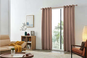 Larson - Rideaux en velours - 1,4 m x 2,5 m - Anneaux - Rose