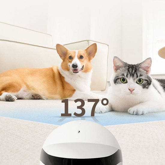 Enabot ROLA Mini - Robot intelligent pour animaux de compagnie - Caméra 2304 x 1296 - Batterie 5000 mAh