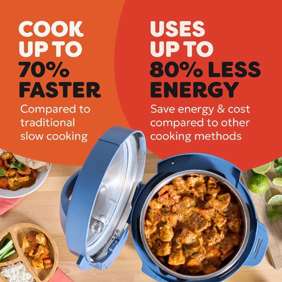 Multicuiseur Instant Pot Classic Mini 3,8 L, bleu « Daydream » - Autocuiseur 7-en-1 - Mijoteuse - Cuiseur vapeur - Yaourtière - Jusqu'à 4 portions - Design compact - Cuisson jusqu'à 70 % plus rapide