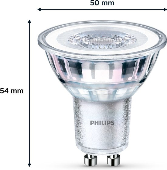 Spot LED Philips - 50 W - GU10 - Lumière blanche froide - 6 pièces