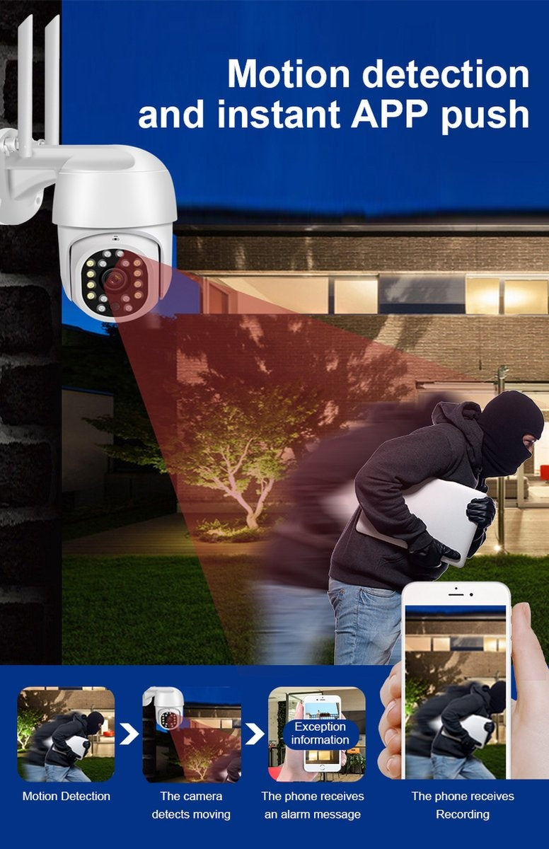 Fuegobird Y17 Smart Waterproof IP66 IP camera - outdoor - rotate and tilt - Support 2.4G/5G WIFI - 3MP - PTZ IP Camera