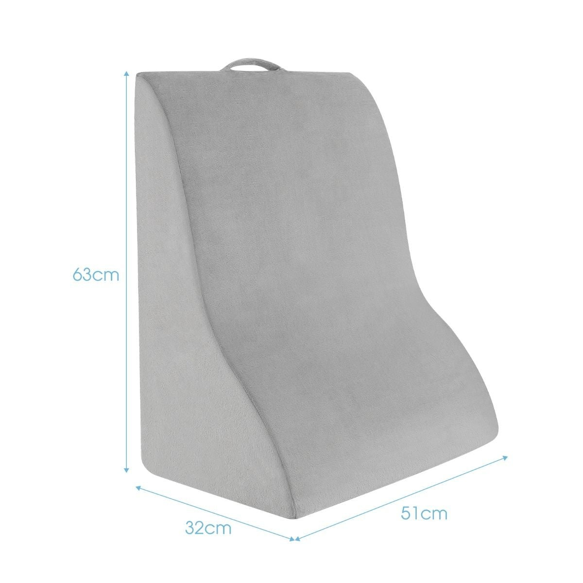 Coast Leg Lifting Cushion - Ergonomique Triangulaire - 51 x 32 x 63 cm - Gris